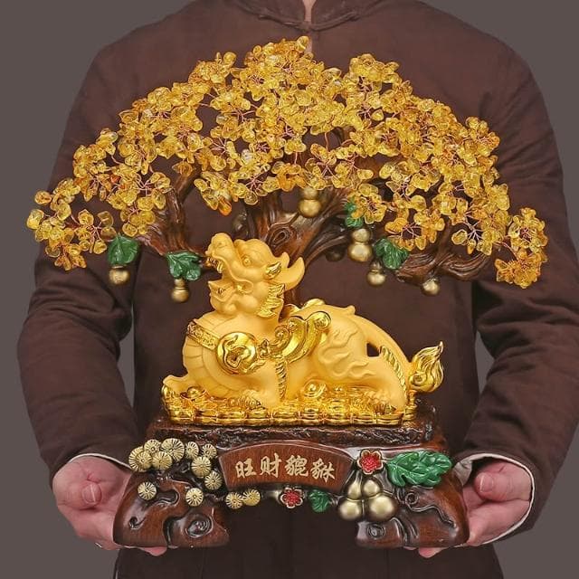 金蟾招財擺件黃水晶發財搖錢樹辦公室收銀臺飯店高檔大氣開業禮物