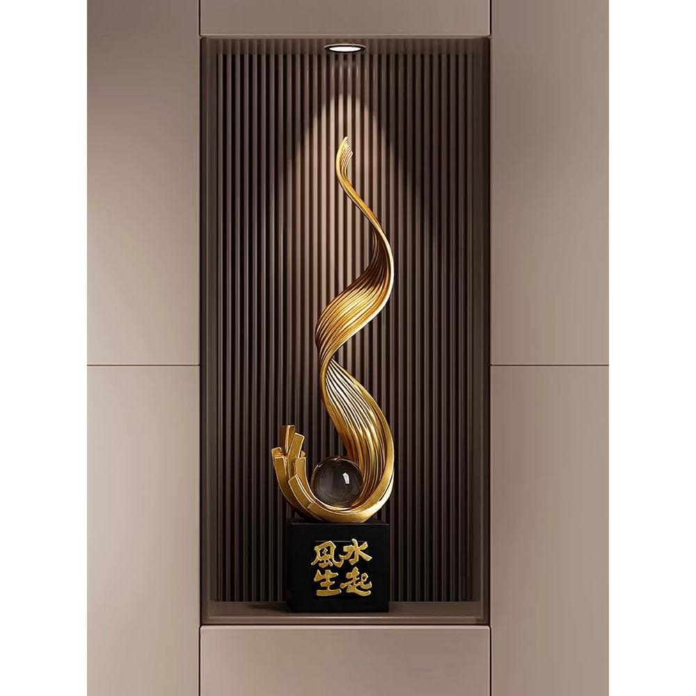 風生水起入戶玄關裝飾擺件輕奢高檔客廳電視櫃工藝品落地喬遷禮物