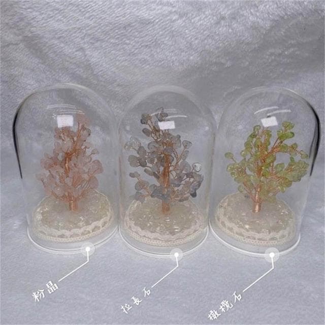 手工作  發光 水晶發財樹 交換禮物 水晶招財樹 桌上小物 療癒 led 水晶樹 現貨在台 AA