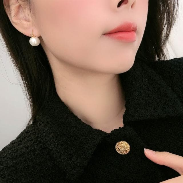 希西小包商 Clacci 925純銀 法式珍珠耳環 耳扣耳環 法式耳環簡約優雅情人節禮物生日禮物 C175