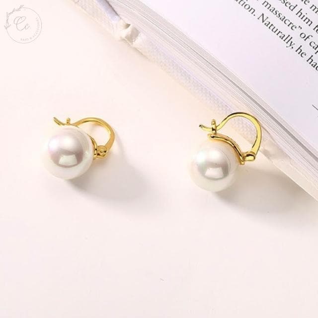 希西小包商 Clacci 925純銀 法式珍珠耳環 耳扣耳環 法式耳環簡約優雅情人節禮物生日禮物 C175
