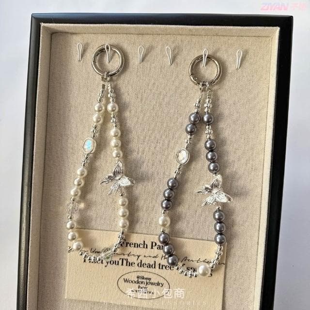 希西小包商 原創巴洛克風掛飾 串珠掛繩 ccd相機手繩手機鍊掛繩吊繩鑰匙扣Y3K韓國ins情人節禮物生日禮物 C265