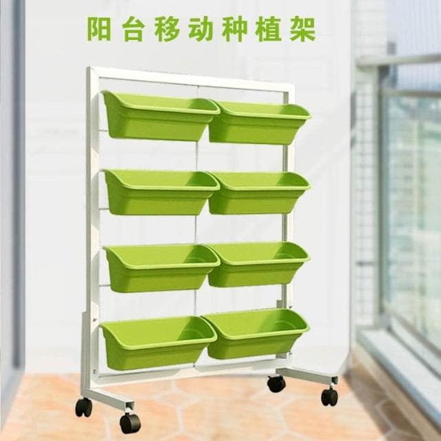 花架 盆栽架 植物架 室外落地式鐵藝移動花架封閉陽臺蔬菜種植架帶輪多層樓頂種菜神器