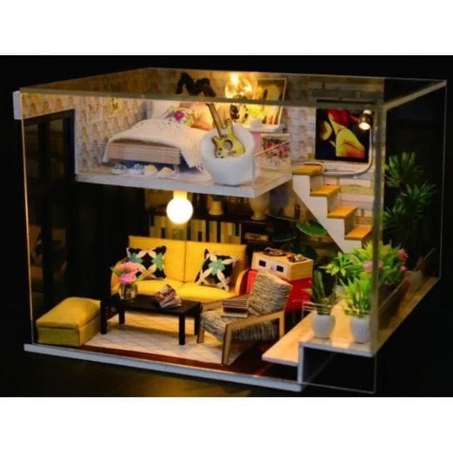 大旺小舖:台北現貨DIY袖珍娃娃屋小屋居家場景辛西婭的假日 生日結婚母親節情人節聖誕交換禮物 實體店面