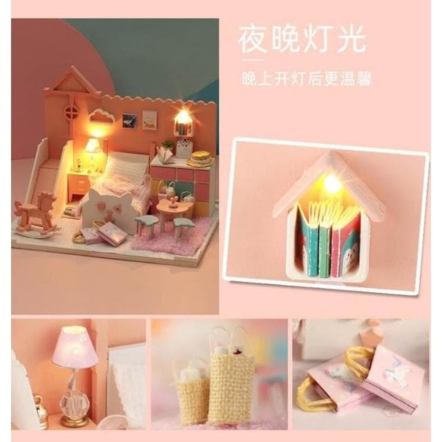 大旺小舖:DIY小屋 喵喵咪亞袖珍屋娃娃屋材料包 大台北賣場上百款小屋可選 生日結婚母親節情人節聖誕交換禮物