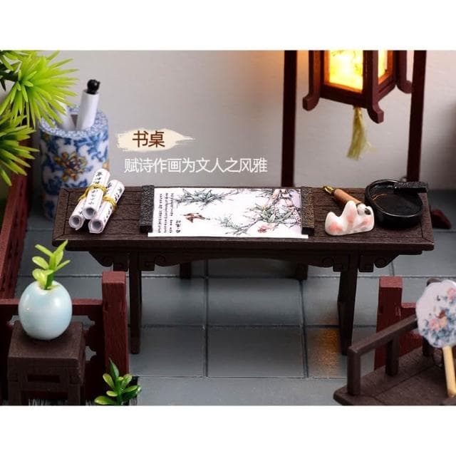 大旺小舖: diy袖珍娃娃屋材料包中式庭院淺雲居 生日結婚聖誕情人節禮物 台北車站實體店面