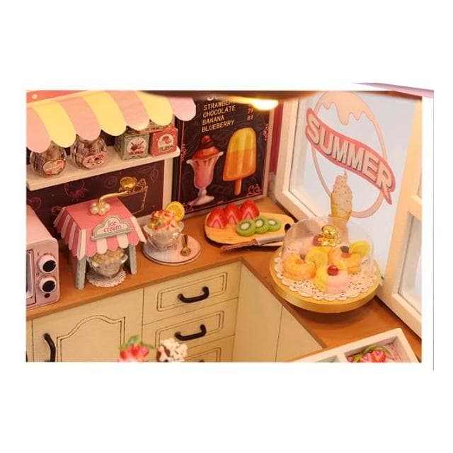 大旺小舖:台北現貨DIY小屋幸運雪糕店 我的小場景系列 袖珍屋娃娃屋材料包 生日結婚母親節情人節聖誕交換禮物 實體店面