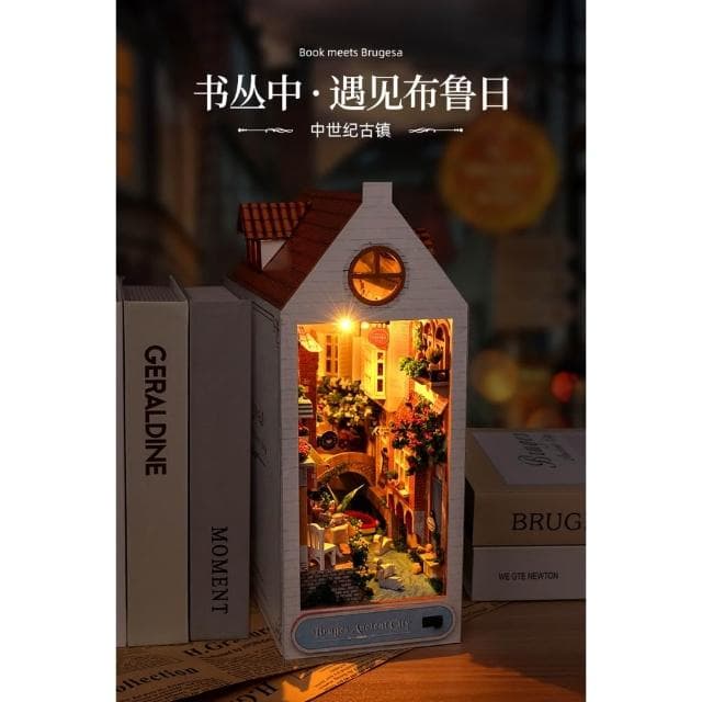 大旺小舖:台北現貨書立DIY小屋古城假日 袖珍屋娃娃屋材料包 生日結婚母親節情人節聖誕交換禮物 實體店面