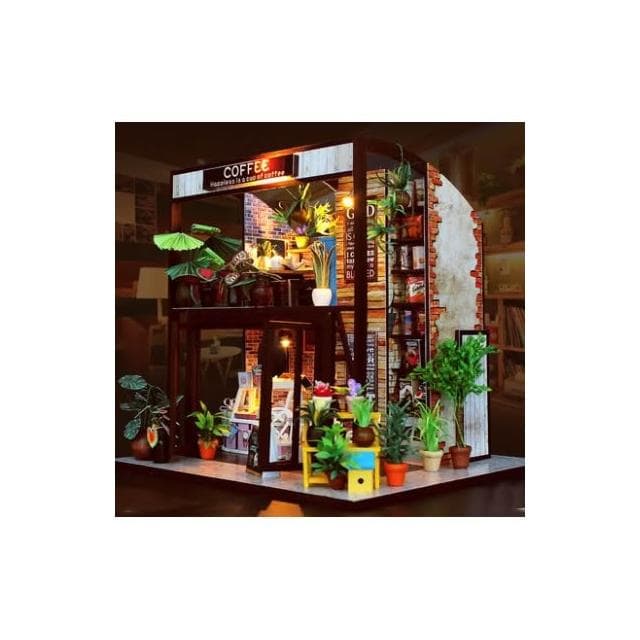 大旺小舖: 台北市有現貨 diy袖珍娃娃屋材料包小屋時光旅行咖啡屋 生日結婚母親節情人節聖誕交換禮物 實體店面