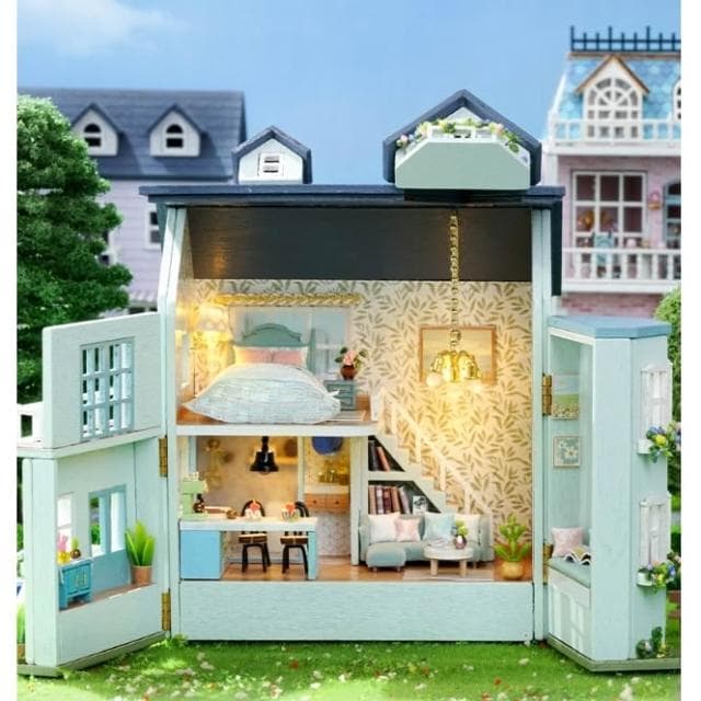 大旺小舖:DIY小屋迷你家園  溫馨莊園 袖珍屋娃娃屋材料包 生日結婚母親節情人節聖誕交換禮物 實體店面