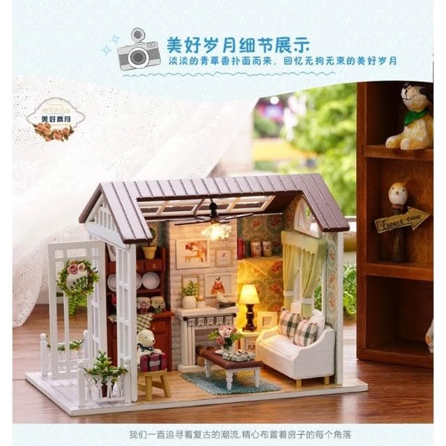 大旺小舖:DIY小屋美好歲月  袖珍屋娃娃屋材料包 生日結婚母親節情人節聖誕交換禮物 實體店面