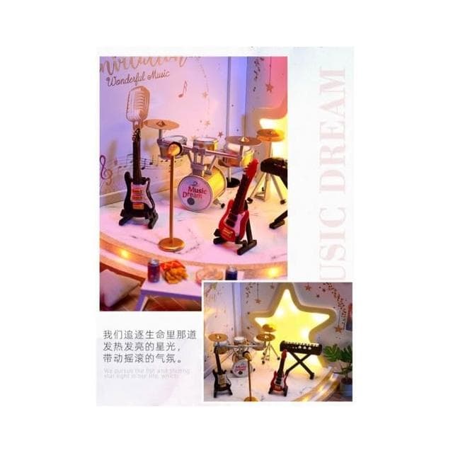 大旺小舖: diy袖珍娃娃屋材料包追夢少年  比例1/12 大型 生日結婚母親節情人節聖誕交換禮物 實體店面
