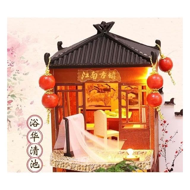 大旺小舖:DIY小屋詩和遠方 中國風 袖珍屋娃娃屋材料包 生日結婚母親節情人節聖誕交換禮物 實體店面