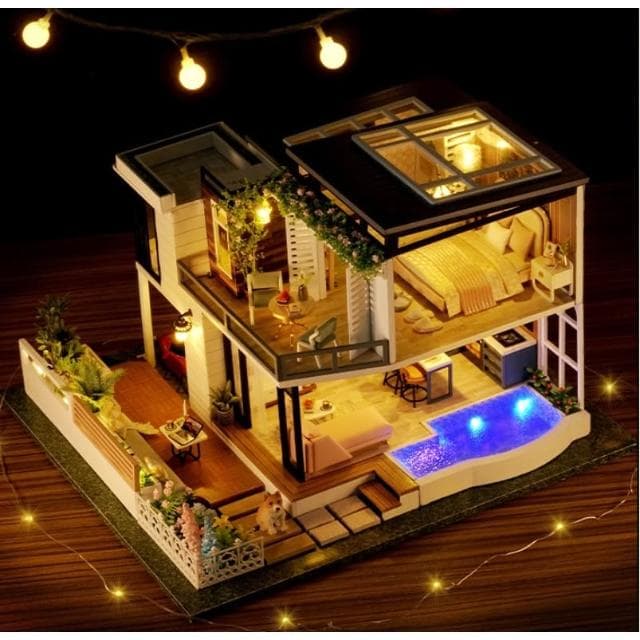 大旺小舖:DIY小屋西溪小居 袖珍屋娃娃屋材料包 生日結婚母親節情人節聖誕交換禮物 實體店面