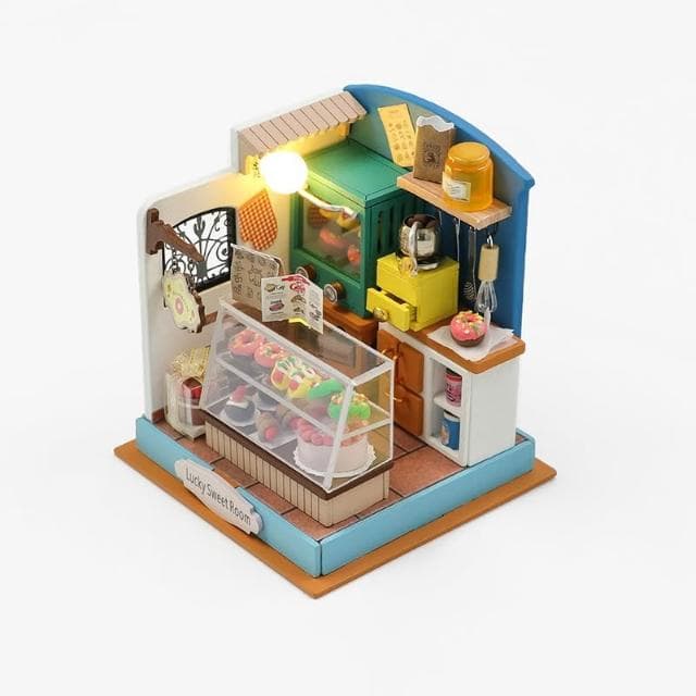 大旺小舖:DIY小屋幸運甜室 袖珍屋娃娃屋材料包 生日結婚母親節情人節聖誕交換禮物 實體店面