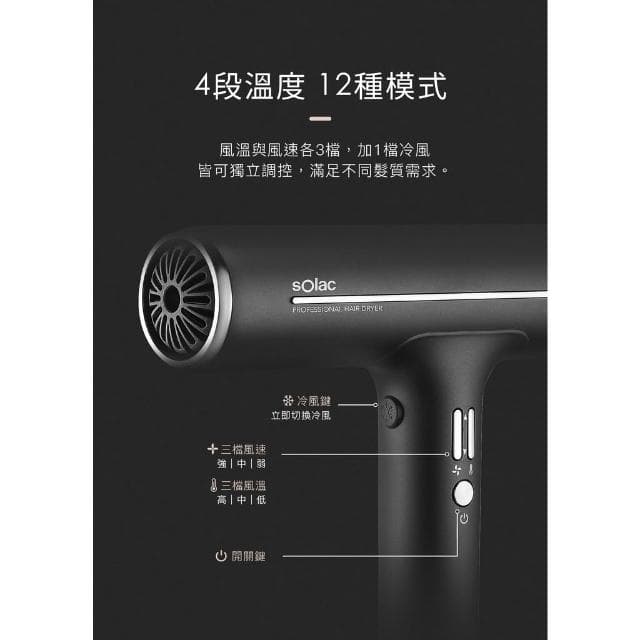 【SOLAC】專業負離子吹風機 SD-1000