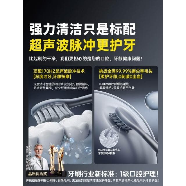 2025新型號 成年男女的聲波掃描電動牙刷全自動智能禮物套裝