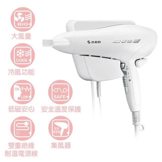 【達新牌】達新牌 抗菌 掛壁式/壁掛式 速乾 吹風機 TS-1699P