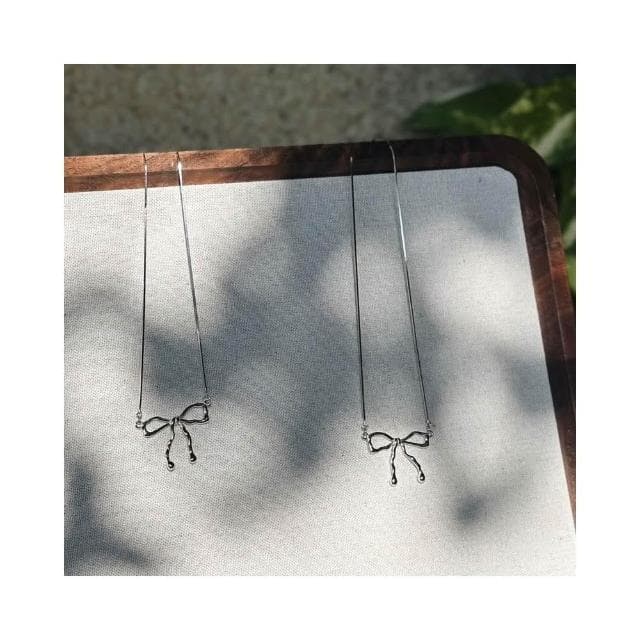 𝟏𝟒𝟒.𝒔𝒆𝒍𝒆𝒏𝒆＊Y2K重工蝴蝶結項鍊 925純銀  ️甜酷風格 # ʸ²ᴷ單品