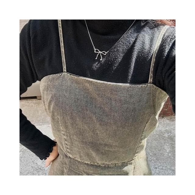 𝟏𝟒𝟒.𝒔𝒆𝒍𝒆𝒏𝒆＊Y2K重工蝴蝶結項鍊 925純銀  ️甜酷風格 # ʸ²ᴷ單品