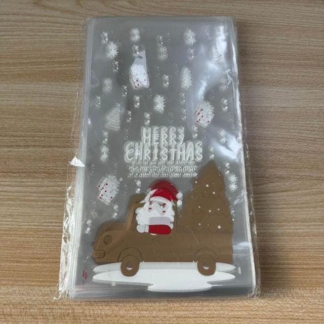 嚴選SHOP 台灣製 100入 聖誕節立體袋 無自黏 聖誕禮物袋 耶誕節包裝袋 禮品袋 餅乾袋 opp袋 X214