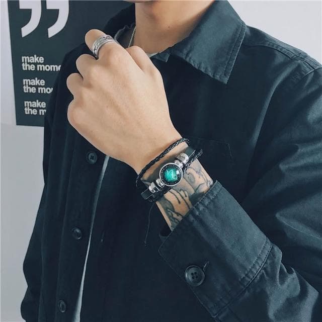 十二星座編織手環《J.Y》手環 手鏈 手鍊 情侶手環 情侶手鏈 生日禮物 禮物 男女皆可戴