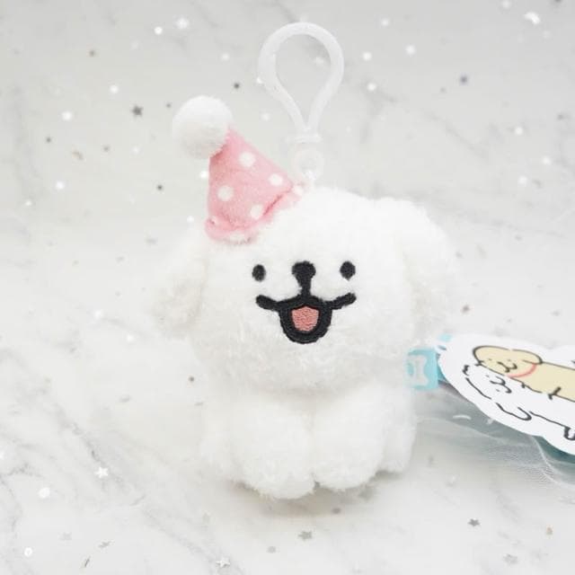 𝗣𝗲𝗻𝗻𝘆 𝗦𝘁𝘂𝗱𝗶𝗼韓國Maltese線條小狗生日帽吊飾✔️掛飾 娃娃 鑰匙圈 布偶 生日禮物