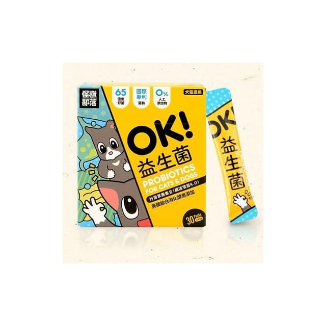 【怪獸部落】OK!益生菌1.5G*30入/盒 (腸胃保健 寵物保健品 寵物保養品)