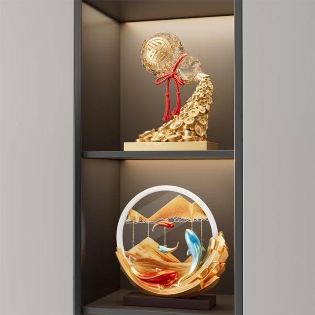 金箔葫蘆擺件開業大吉生意興隆辦公室客廳喬遷新居禮物招財工藝品