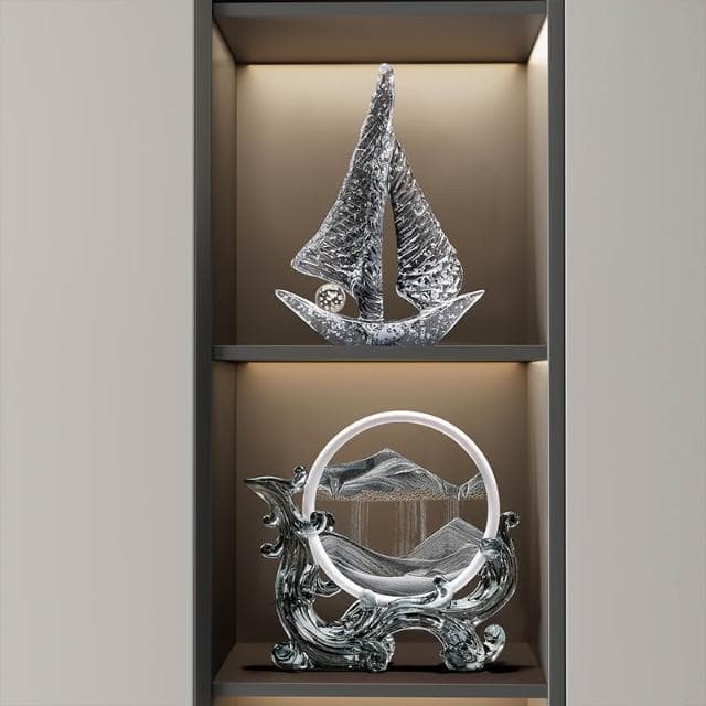 一帆風順帆船擺件酒櫃裝飾客廳電視櫃輕奢高檔辦公室開業喬遷禮物