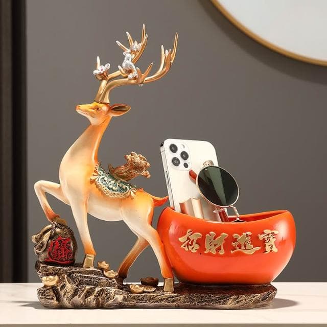 福鹿工藝品擺件家居裝飾新中式喬遷禮物創意客廳玄關酒櫃工藝