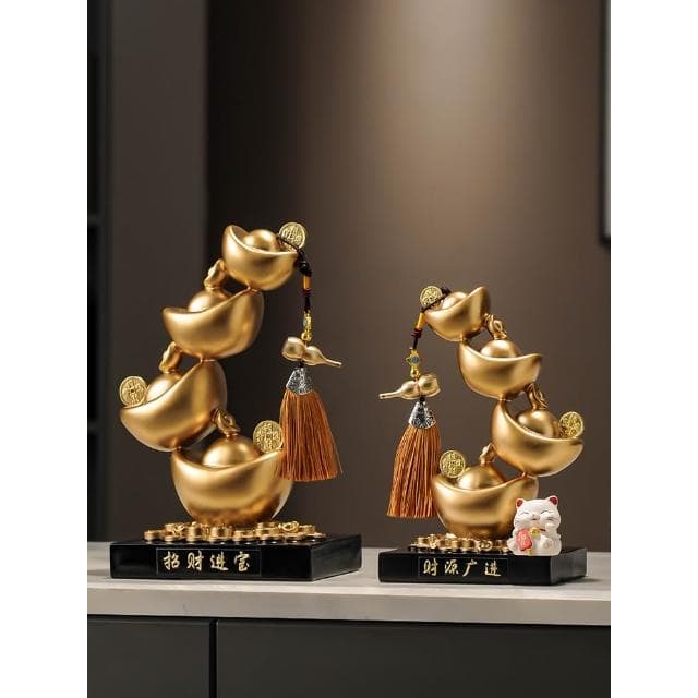 財源滾滾金元寶擺件新中式辦公室前臺酒櫃裝飾喬遷開業禮物品
