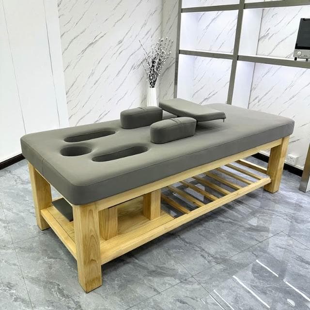 按摩床美容院專用實木spa加熱醫美美體高端床中醫推拿紋繡美容床