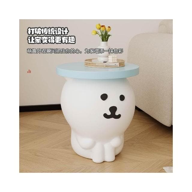 自嘲熊卡通茶几客廳擺件落地公仔沙發邊幾創意床頭櫃可愛喬遷禮物