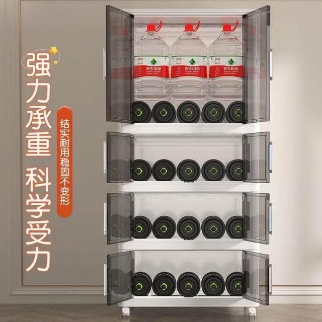 🔥免運 超大80cm收納櫃🔥免安裝摺叠收納櫃 寶寶衣櫃 帶門防塵櫃 客廳儲物櫃 嬰兒童衣櫥 臥室衣櫃 特大號衣櫃 家用儲物櫃