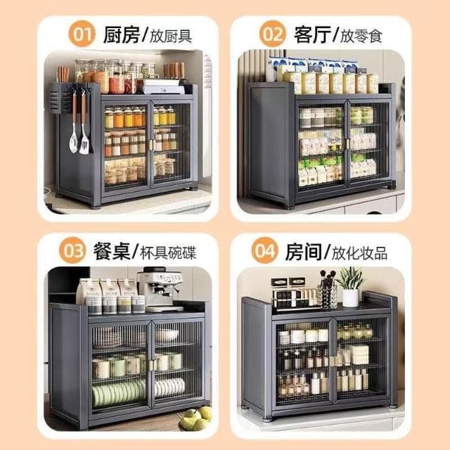 台灣熱款 防塵碗盤收納 廚房置物櫃 碗盤瀝水架 廚房碗筷收納多功能碗盤收納儲物櫃 餐具碗盤收納盒 盤子收納架 碗籃 