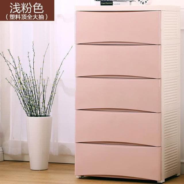 65面寬ABS加大抽屜式收納櫃加厚五斗櫃塑膠寶寶嬰兒衣服儲物櫃