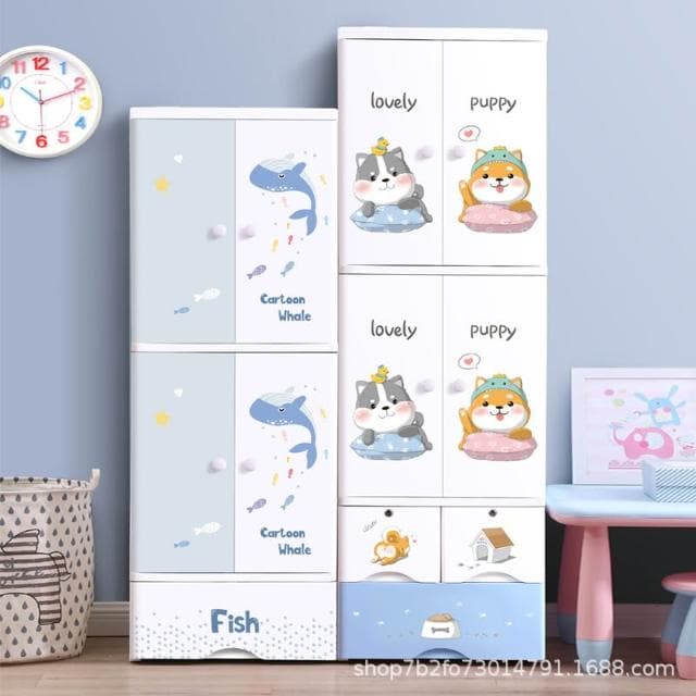 兒童衣櫃加厚寶寶抽屜式收納櫃塑膠簡約收納櫃子儲物櫃嬰兒整理箱