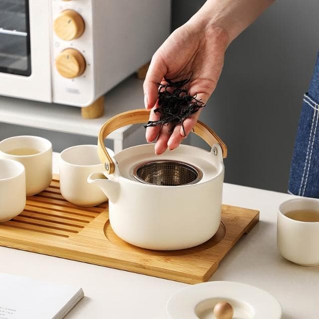 茶具套裝家用功夫茶壺陶瓷下午茶奶油風客廳茶盤喝茶泡茶禮品送禮