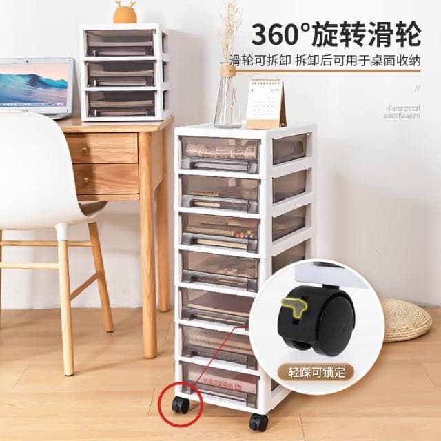 ✨含稅免運✨移動式多層抽屜櫃 收納櫃 多層抽屜櫃 3層收納櫃 a4資料櫃 桌下雜物儲物櫃 保養品收納 化妝品收納櫃