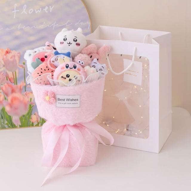 chiikawa吉伊烏薩奇小八花束生日禮物玩偶跨境毛絨玩具