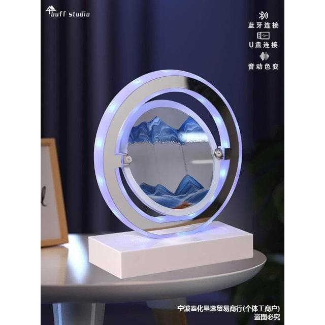 批發流沙畫擺件沙漏電腦桌面氛圍臺燈藍牙音響家居裝飾品生日禮物