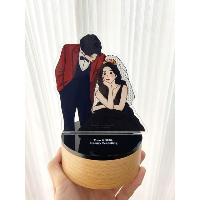 手繪定制音樂盒閨蜜結婚周年紀念日情侶生日七夕情人節畢業禮物