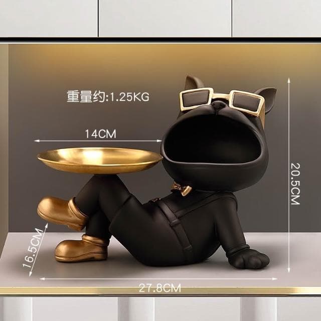 輕奢招財狗入戶玄關鑰匙收納客廳桌面擺設喬遷禮物家居裝飾品擺件