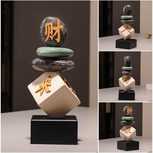 時來運轉八方來財桌面擺件辦公室高級感酒櫃裝飾品送喬遷開業禮物