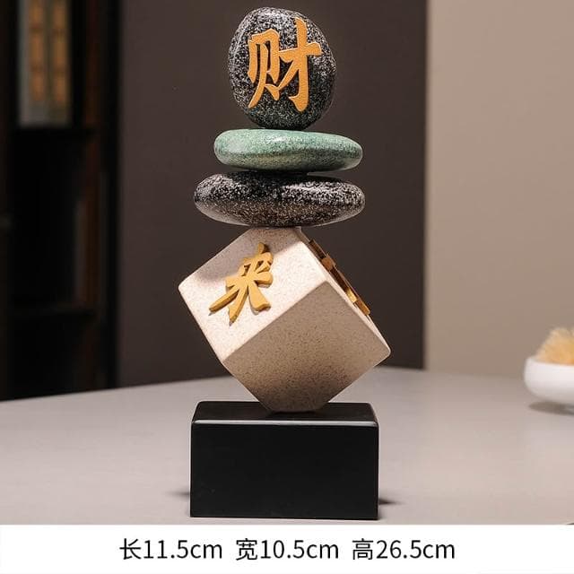 時來運轉八方來財桌面擺件辦公室高級感酒櫃裝飾品送喬遷開業禮物