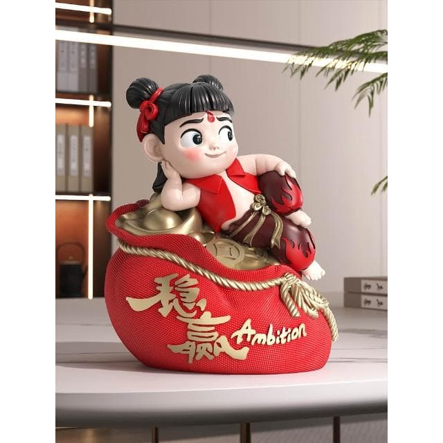 哪吒擺件穩贏招財朋友開業禮物公司店鋪前臺裝飾家居喬遷新居禮品