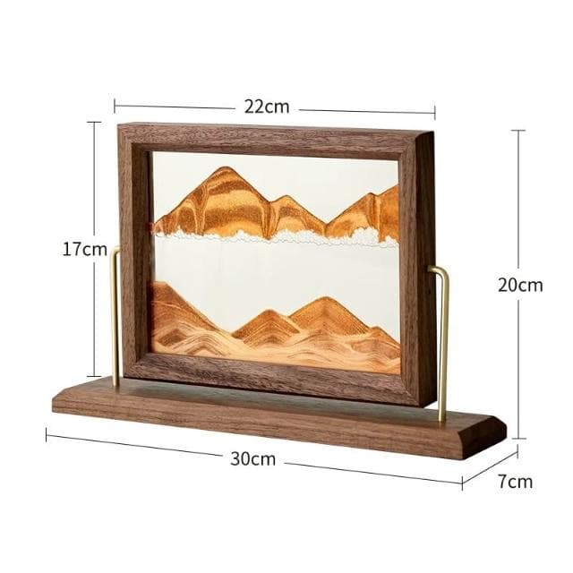 黑胡桃木沙漏流沙畫擺件家居飾品玄關酒櫃電視櫃簡約喬遷結婚禮物