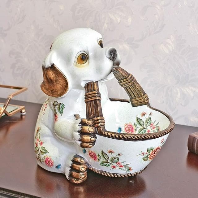 招財狗狗鑰匙收納玄關擺件家居飾品門口美式客廳裝飾擺設喬遷禮物