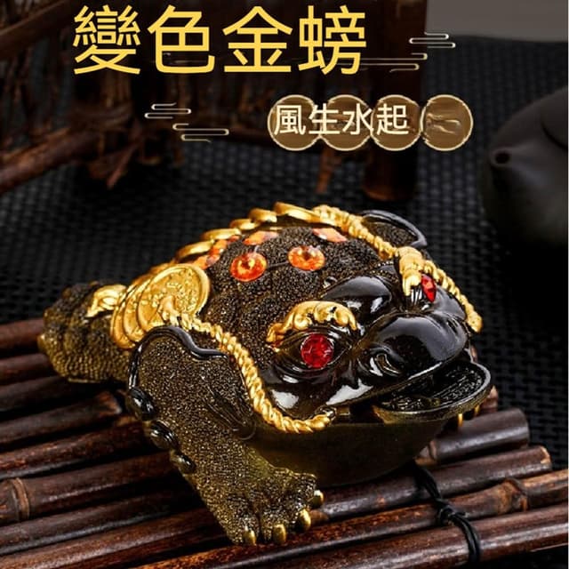 Jimi 集米 變色招財金蟾茶寵 可養蟾蜍個性製品茶檯茶寵擺件 精品茶具 茶寵